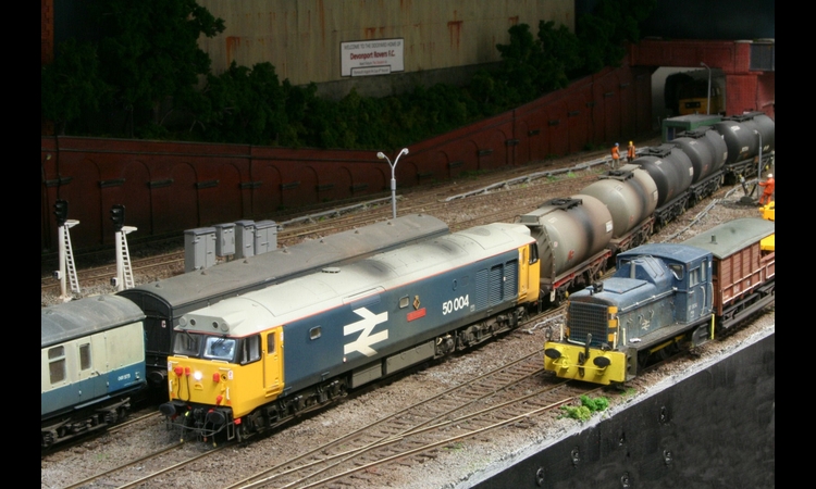 50004 "St Vincent" works an oil train to Cattewater.